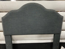 Load image into Gallery viewer, Clara Upholstered Panel Headboard Full Dark Gray
