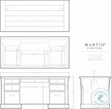 Load image into Gallery viewer, Durham Weathered White 66" Executive Desk
