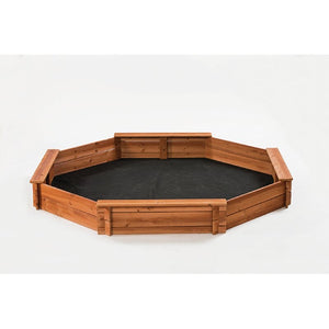 Creative Cedar Designs 78" x 9" Solid Wood Octagon Sandbox with Cover #64HW