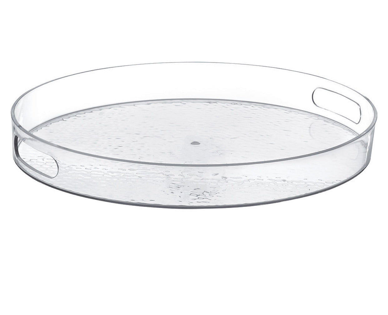 CLEAR Premium Plastic Hammered Serving Tray Set of 2(1957RR)