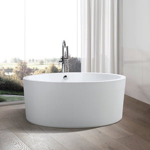 Vanity Art White 59" x 59" Freestanding Soaking Bathtub(1447)