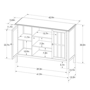 Windham Two-Door with shelves Storage Cabinet Overcast(513)