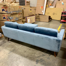 Load image into Gallery viewer, Stax Dust Blue Velvet Reversible Sofa &amp; Chaise
