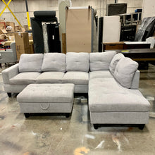 Load image into Gallery viewer, Mendoza 103.5&quot; Right Hand Facing Sectional with Ottoman AS IS
