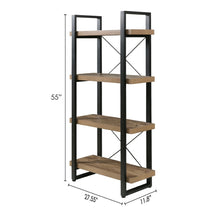 Load image into Gallery viewer, 55” bourbon foundry 4 tier book Shelf #3030
