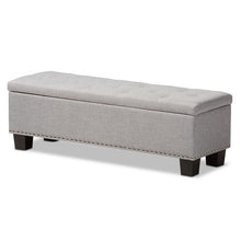 Load image into Gallery viewer, Hannah Button Tufted Storage Ottoman Bench Light Gray(1360)
