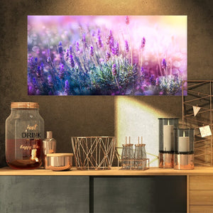 'Growing and Blooming Lavender' Graphic Art on Wrapped Canvas 28” x 60”(1950RR)
