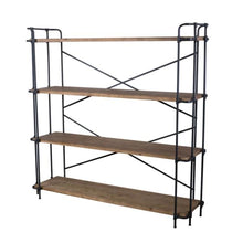 Load image into Gallery viewer, Yorktown 65.50 in. Antique Brown Wood 4-Shelf Etagere Bookcase(1225)
