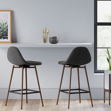 Load image into Gallery viewer, Copley Upholstered Counter Stools Set of 2 Dark Gray(440-2 boxes)
