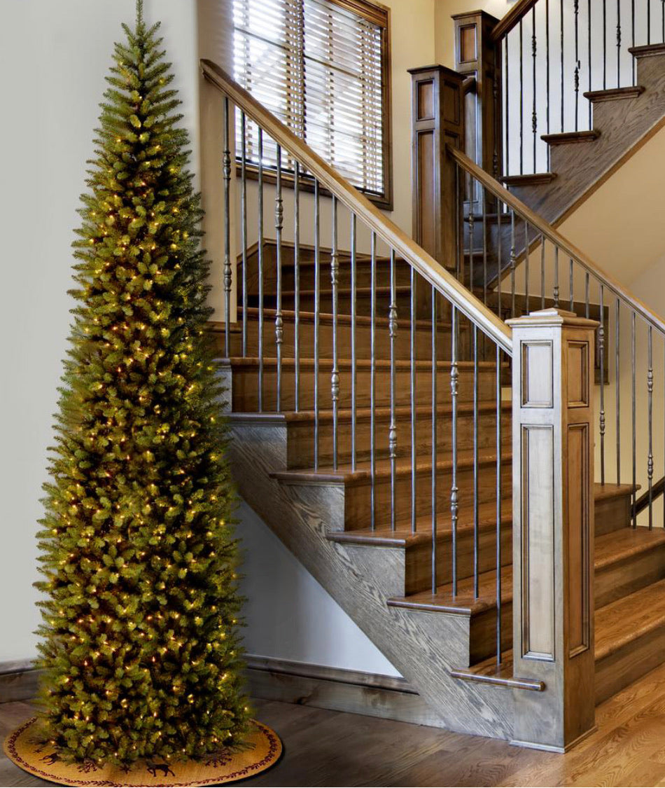 12 ft. Kingswood Fir Slim Artificial Christmas Tree with Clear Lights #2273HW