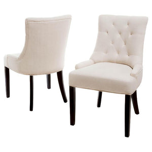 Hayden Tufted Dining Chairs  Set of 2 Beige(388)