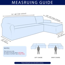 Load image into Gallery viewer, 2 Piece Textured Grid Soft Stretch L-Shaped Right Chaise Individual Box Cushion Sofa Slipcover    in Light Gray 152 DC
