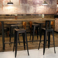 Load image into Gallery viewer, Davisson 30'' Bar Stool Matte Black (Set of 4) 152CDR
