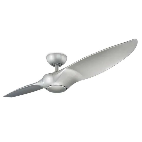 Morpheus II 60 in. LED Indoor/Outdoor Automotive Silver 2-Blade Smart Ceiling Fan with 3000K Light Kit and Wall Control MRM47