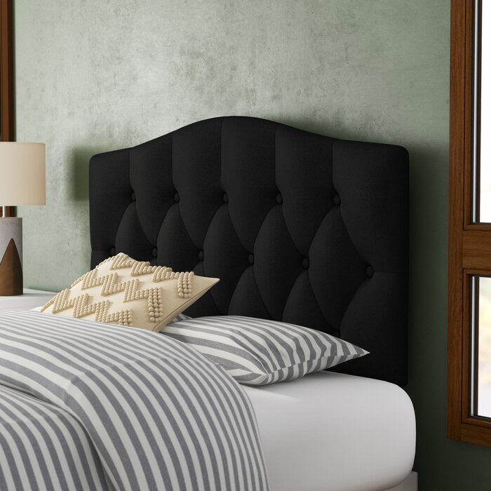 Fuente Upholstered Panel Headboard Full Black(1284)