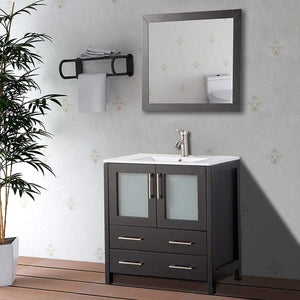 Vanity Art 30" Single Sink Vanity BASE ONLY Espresso AS IS