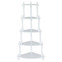 Load image into Gallery viewer, 5-Tier Corner Decorative Shelving Rack in White 5103RR
