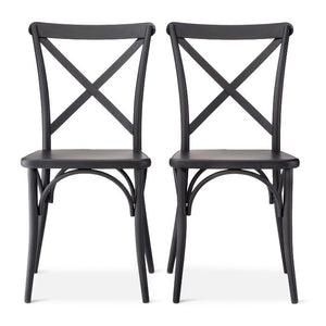Set of 2 Malden French Bistro Dining Chair Black (1899RR)