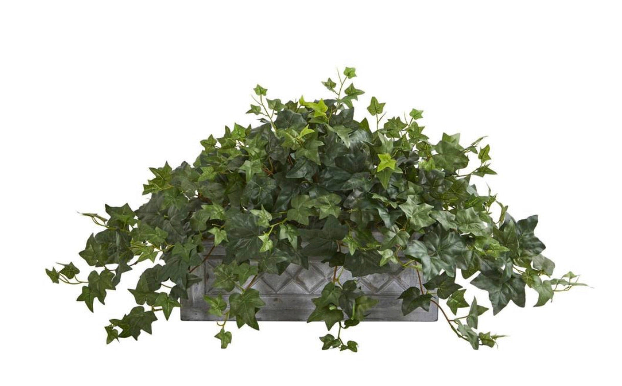 Ivy Artificial Plant in Stone Planter #439HW