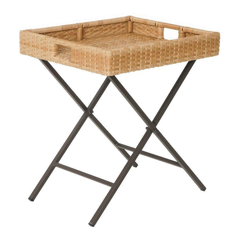 Creative Living Wicker Tray Side Table - #41CE