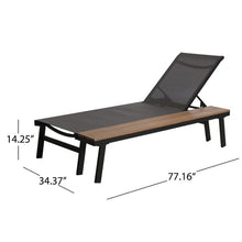 Load image into Gallery viewer, Achillee Sun Lounger Set of 2 with Tables Grey/Black/Natural(1103)
