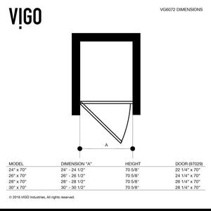 SoHo 28.5" x 70.63" Hinged Frameless Shower Door Stainless Steel (224)