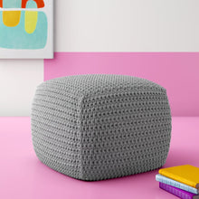 Load image into Gallery viewer, Seline Knitted Pouf-Gray #248-NT
