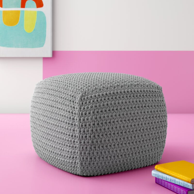 Seline Knitted Pouf-Gray #248-NT