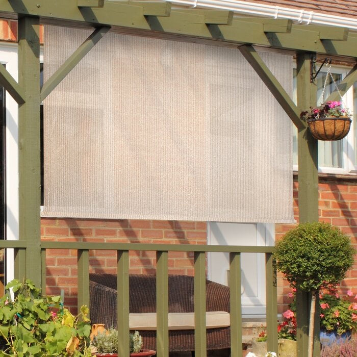 Cordless Sun Semi-Sheer Outdoor Roller Shade 72” x 72”’Monterey(1778RR)