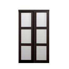 Load image into Gallery viewer, Erias 48&quot; x 80.5&quot; Espresso Glass Sliding Closet Doors (1067)
