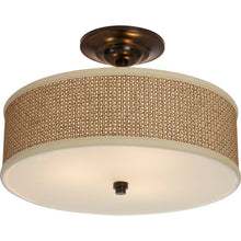 Load image into Gallery viewer, Mystic Black Salguero 3 - Light 17&quot; Unique/Statement Drum Semi Flush Mount #410HW
