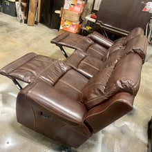 Load image into Gallery viewer, Brown 3-Seater Manual Reclining Sofa

