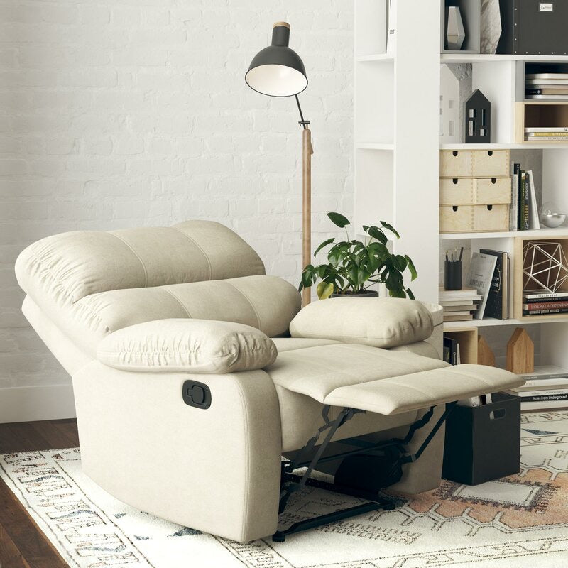 Laci Upholstered Manual Recliner Beige(1740RR)