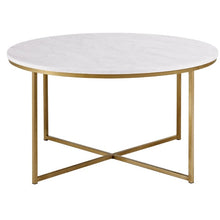 Load image into Gallery viewer, Wasser Coffee Table Faux Marble/Gold(934)
