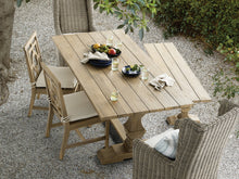 Load image into Gallery viewer, Hamptons Outdoor rectangle dining table with umbrella hole

