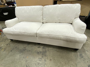 Oshaughnessy 85" Round Arm Sofa Creamy White