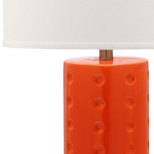 Load image into Gallery viewer, Roxanne 2-Piece Standard Lamp Set Orange with Off-white Shades #486HW
