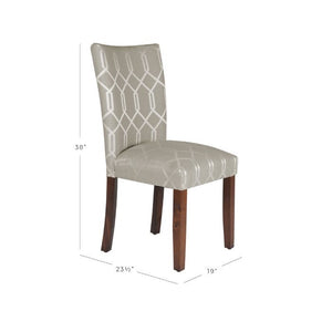 Homepop  Set of 2 Parson Dining Chair Wood/Gray Lattice(460)