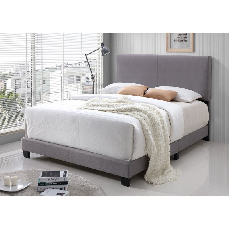 Telvin Upholstered Standard Bed Queen Light Gray(1735RR)