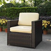 Load image into Gallery viewer, Palm Harbor Outdoor Wicker Chair with Cushions Brown AS IS(1050)
