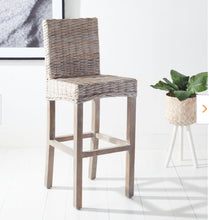 Load image into Gallery viewer, Tobie 43.31 in. Gray White Wash Bar Stool #2417HW
