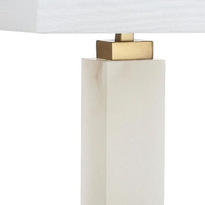 SET OF 2 Rozella Alabaster 29.5 in. White/Gold Marble Table Lamp #179CE