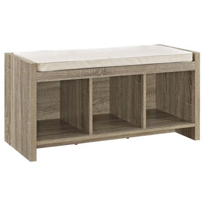 Hendland Entryway Storage Bench with Cushion Drifted Oak(1465)