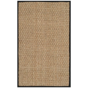 Safavieh Natural Fiber Marina Casual Border Seagrass Rug - 9' x 12' - Black (1750)