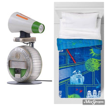 Load image into Gallery viewer, Star Wars Twin Reversible Comforter Set and Droid LED Desk Lamp Bundle (225)
