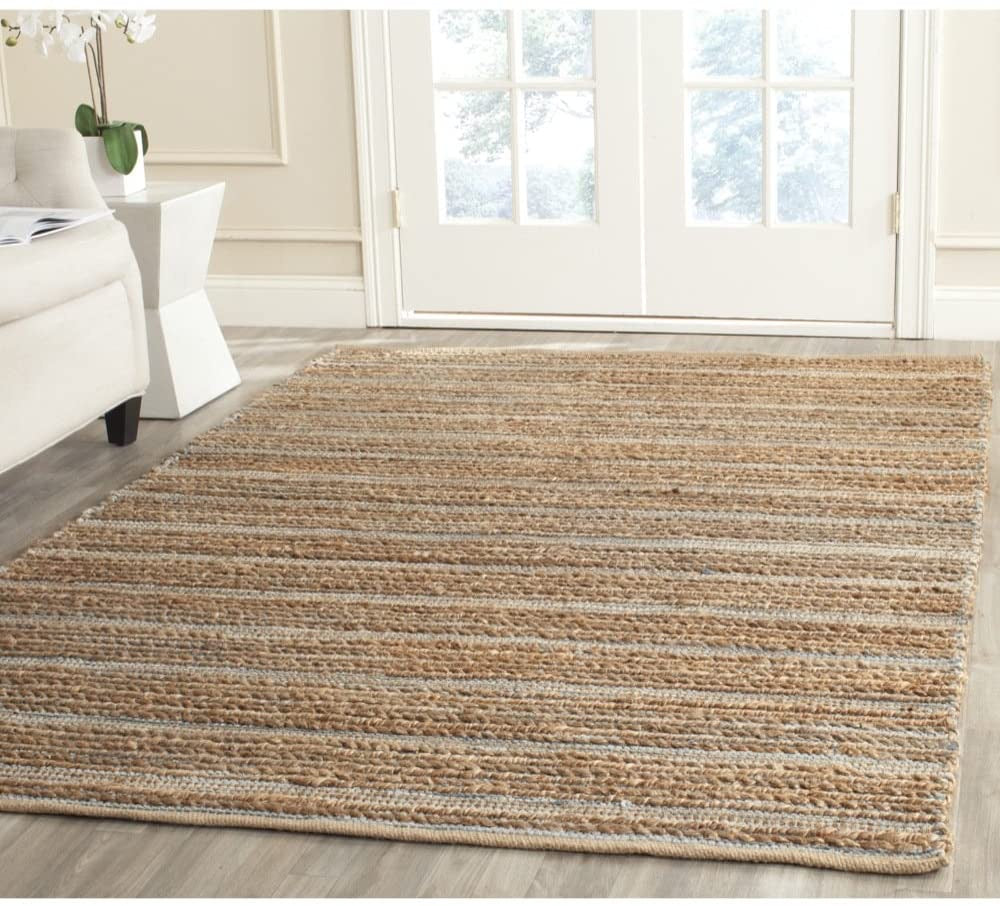 Safavieh Cape Cod 10' X 14' Hand Woven Jute and Cotton Rug in Blue(1702RR)