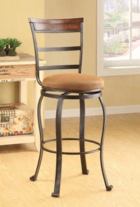Acme Furniture Bar and Game Room Bar Chair with Swivel (Set of 2) Brown(931)