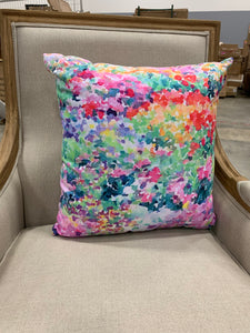 16x16 water color flower throw pillow #268ha
