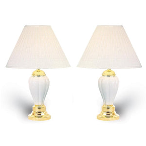 Rawles 24" Table Lamp Set Set of 2 Ivory(1803RR)