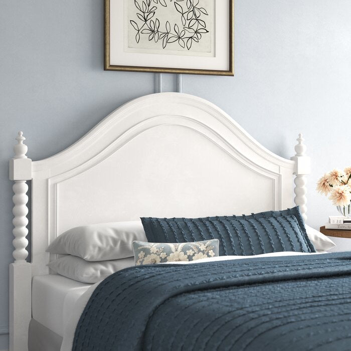 Jaclin Panel Headboard Queen Linen White AS IS